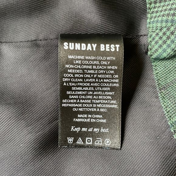 Aritzia Sunday Best Astala Mini Skirt Sz 8 Green Black Plaid Pattern School Girl - Picture 6 of 8